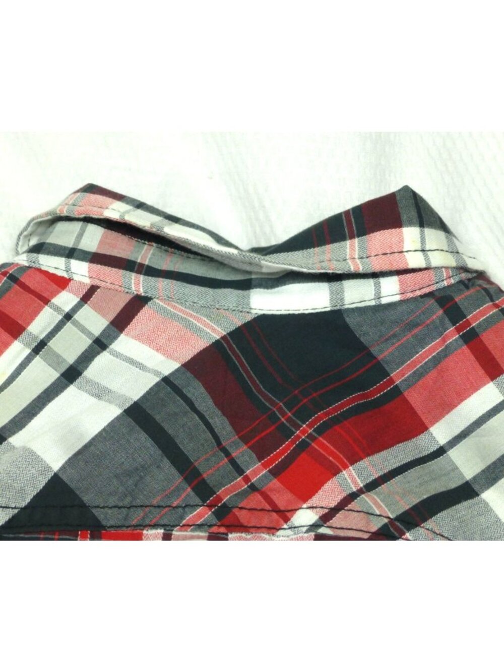 Rock & Republic Mens Red & Black Plaid Button-Up Long Sleeve Shirt Easy-Care Fab - Picture 13 of 13